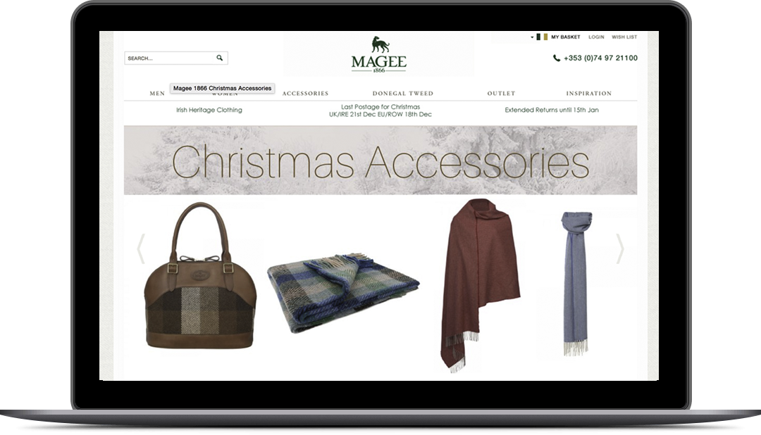 laptop view of e-commerce store