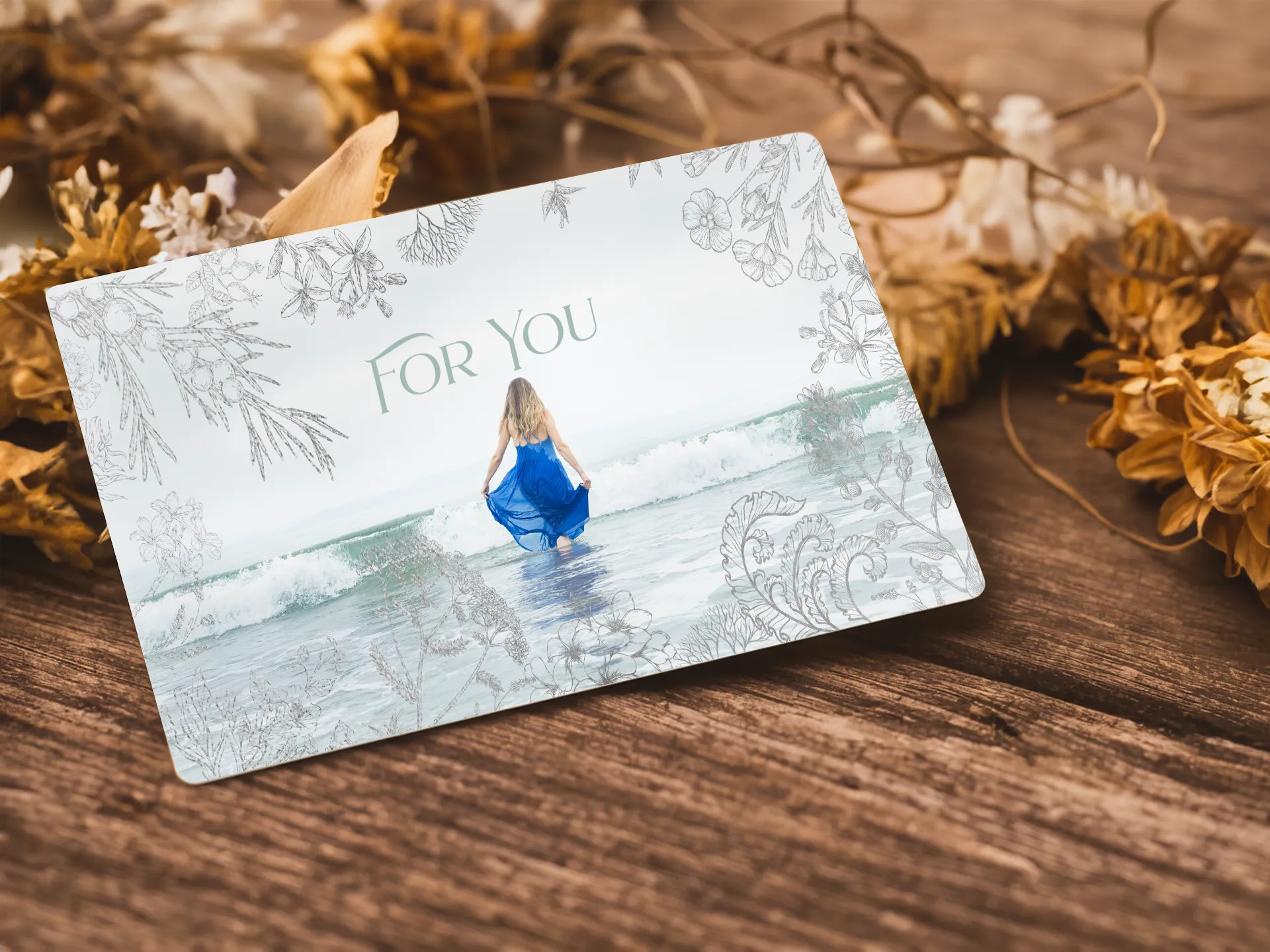 Sealore Greeting Card on table