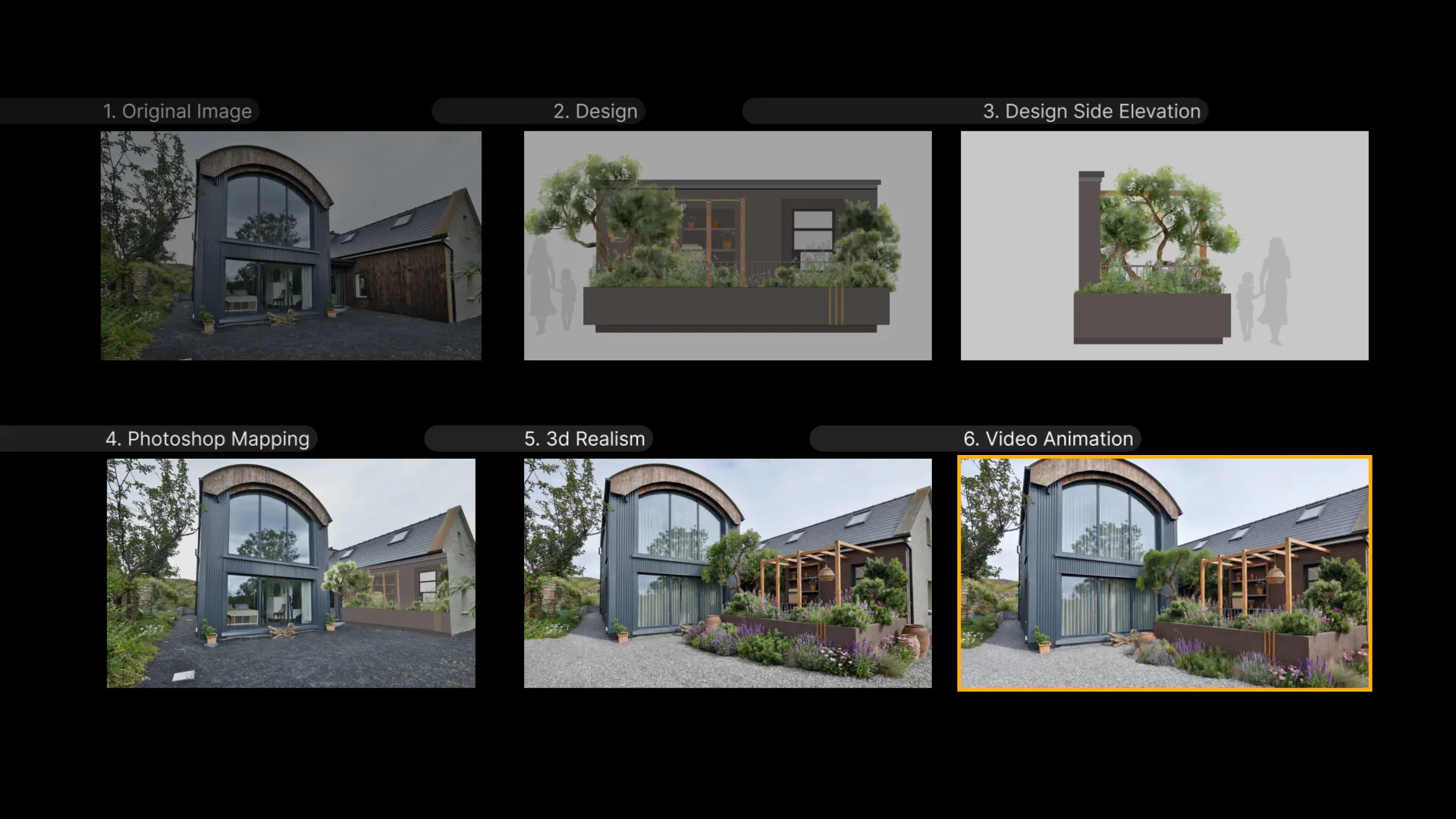 Future state visualisation garden design by Verver Step by step current state to future visualisation